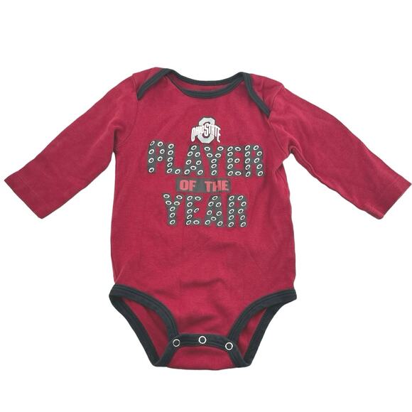 Team Athletics Ohio State Red Buckeyes One-zee Infant 6-9M - Picture 1 of 5